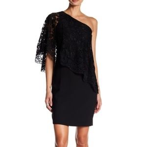 Nanette Nanette Lepore Draped Lace Sleeve Dress